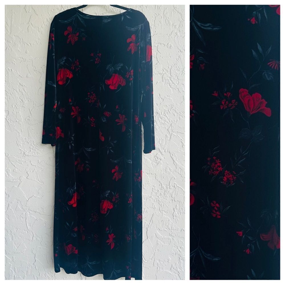 RONNI NICOLE Dress Women 16W‎ Velvet Evening Floral Goth Witchy